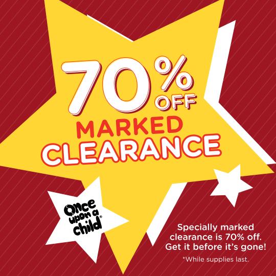 70 percent off clearance